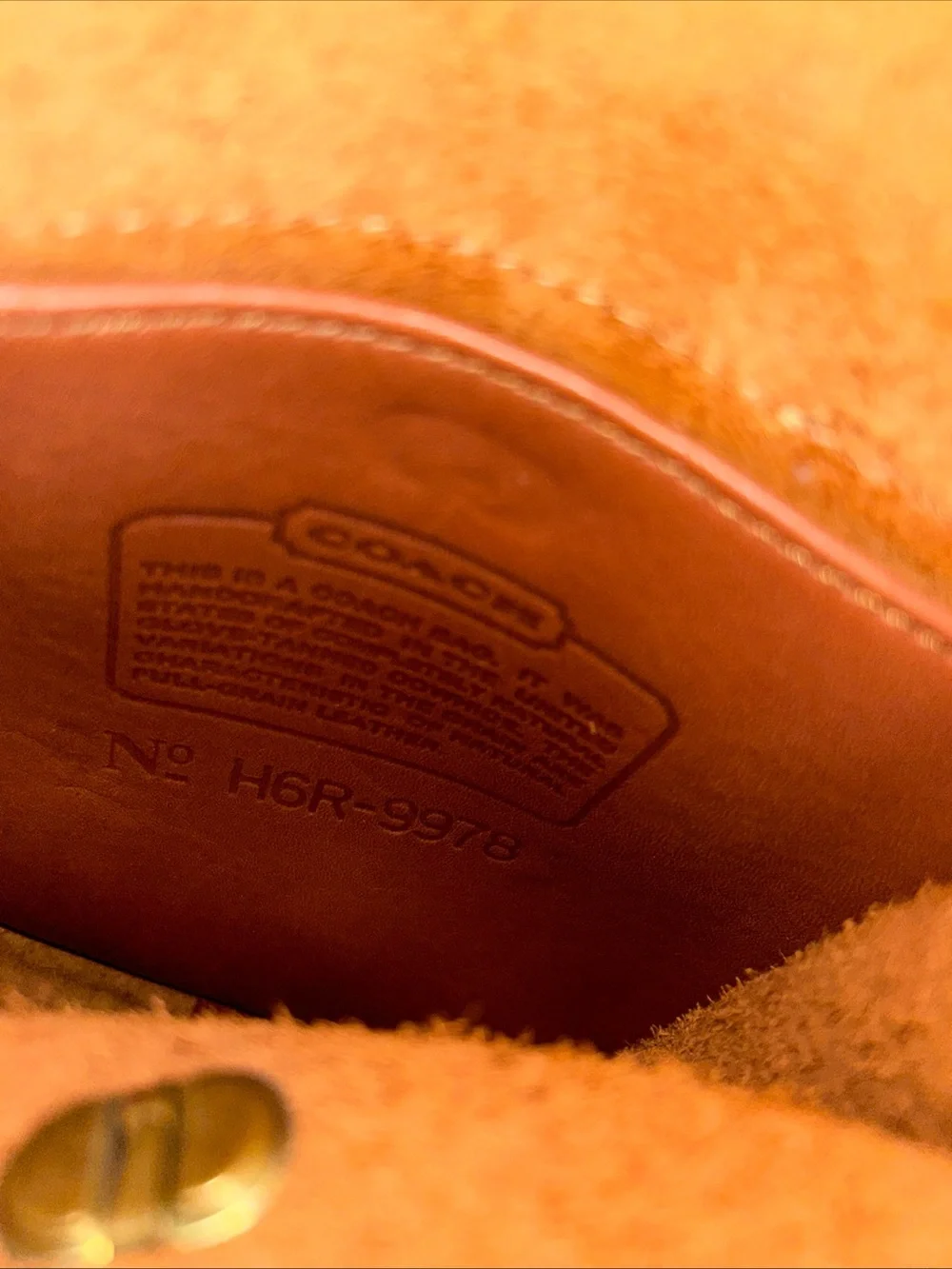 Coach Chestnut Brown Leather Crossbody with Gold Turnlock